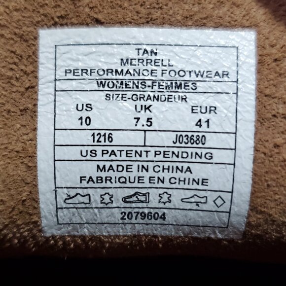 MERRELL Around Town Chukka Air Boots Shoes Perforated Leather Tan Women's 10 - Picture 11 of 12